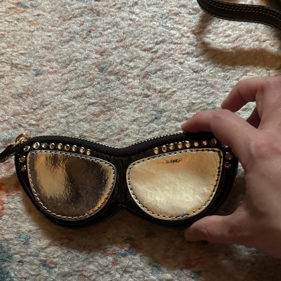Kate Spade Black and Silver Sunglasses Pouch - Picture 1 of 1